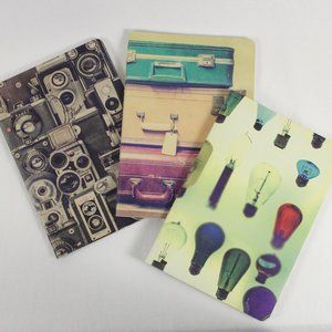 Notebook Three Pack with Vintage-theme Covers